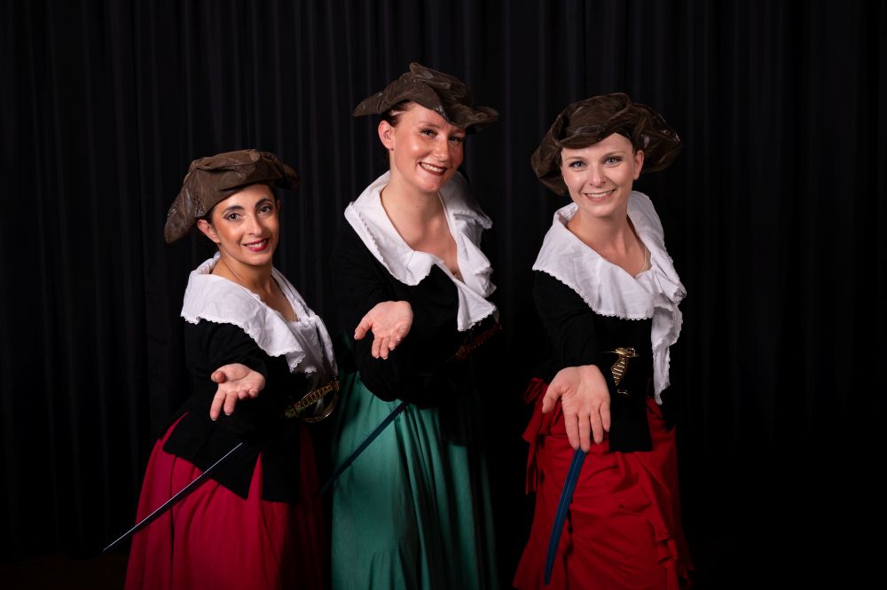 Photo studio de danseuses en coulisses